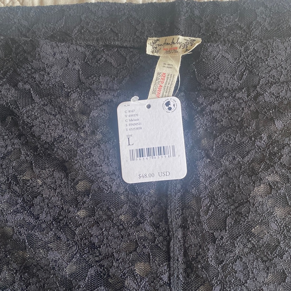 Free People black lace legging/tight size large
